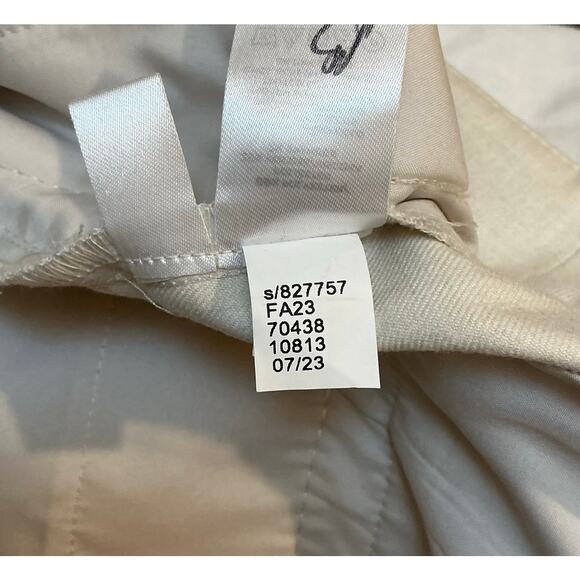 Classic Tailored Ann Taylor Straight Leg High-Rise Pleated Pants Cream SZ 14 NWT - Picture 10 of 10